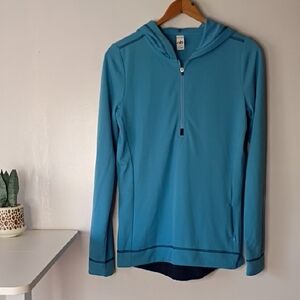 Alo Light Blue Half-Zip Hoodie Athletic Jacket size medium